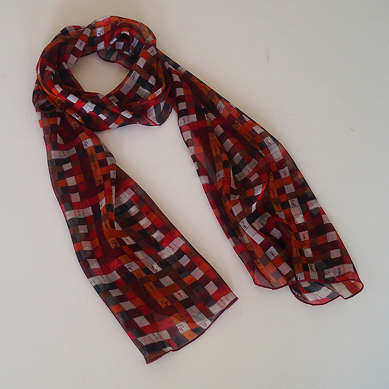 Foulard de Seda Chiffon - Cintas Naranjas
