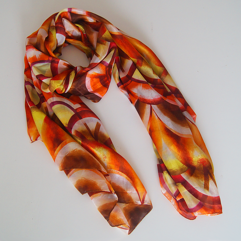 Foulard de Seda Chiffon - Naranjo