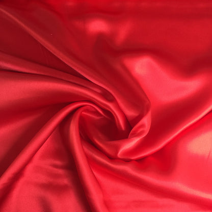 Seda Lisa 100% Satén Rojo