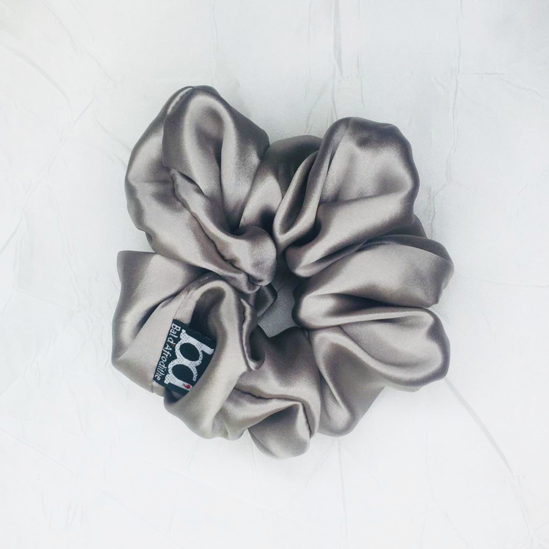 Scrunchies Gris Seda Morera