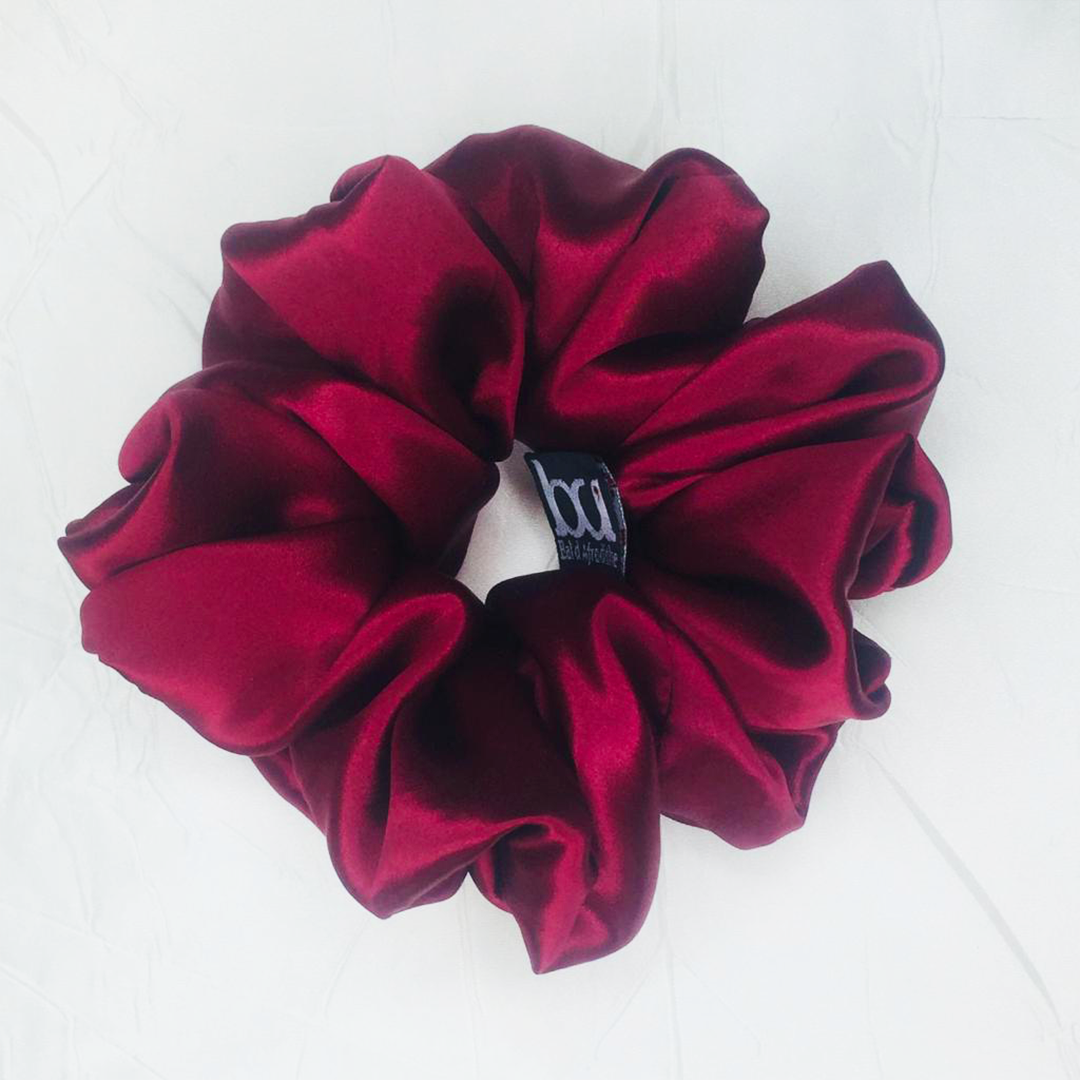 Scrunchies Burdeo Seda Morera