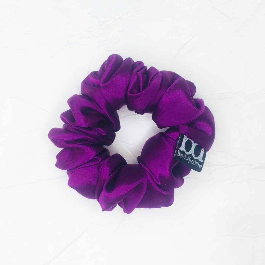 Scrunchies Morados Seda Morera