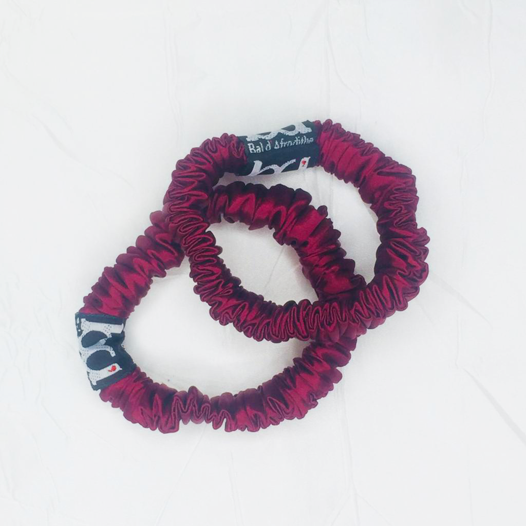 Scrunchies Burdeo Seda Morera