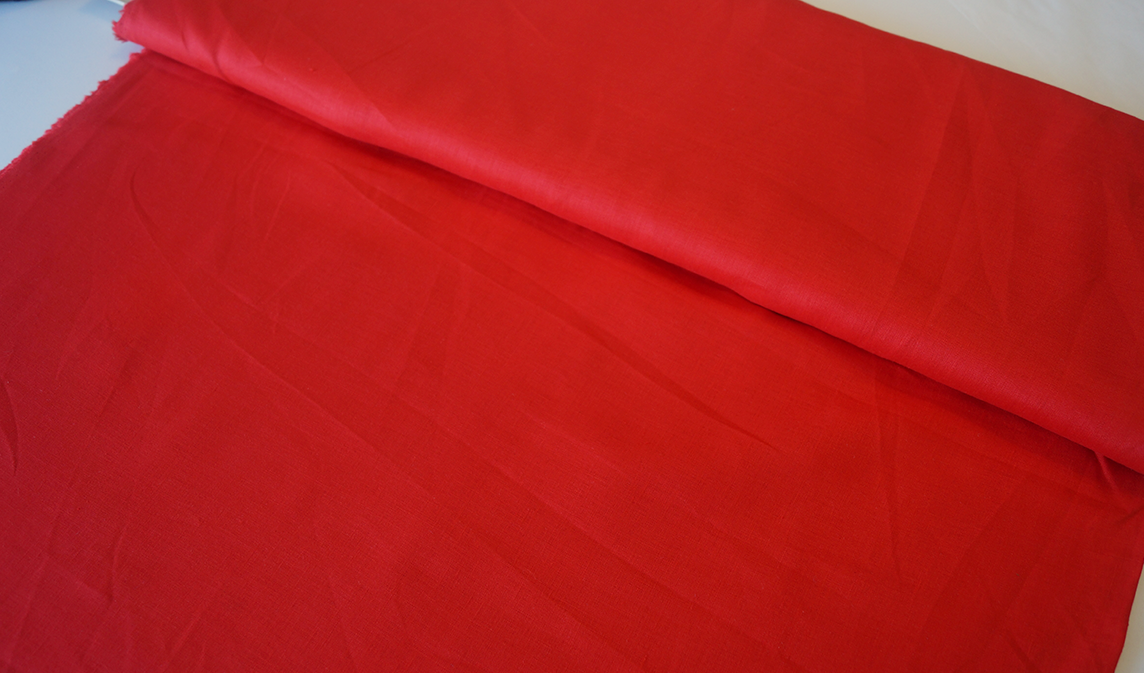 Lino 100% Natural - Rojo Carmesí - 220 grs