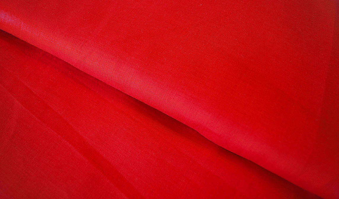 Lino 100% Natural - Rojo Carmesí - 220 grs