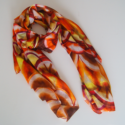 Foulard de Seda Chiffon - Naranjo